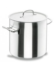 Marmite inox basse avec couvercle