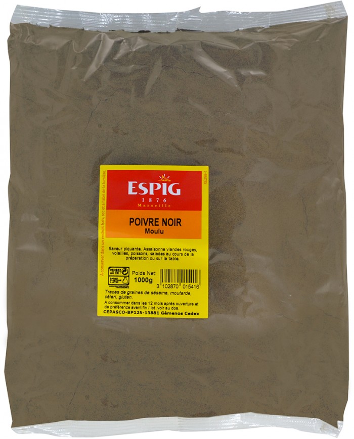 Poivre noir moulu 1kg