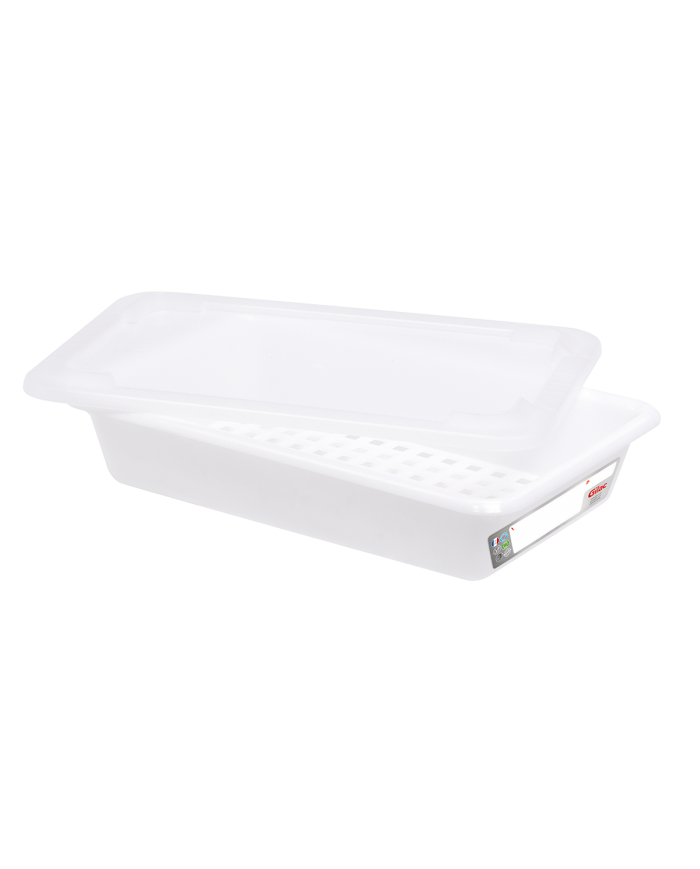 Bac plat HACCP avec grille + couvercle Bac plat HACCP avec grille + couvercle