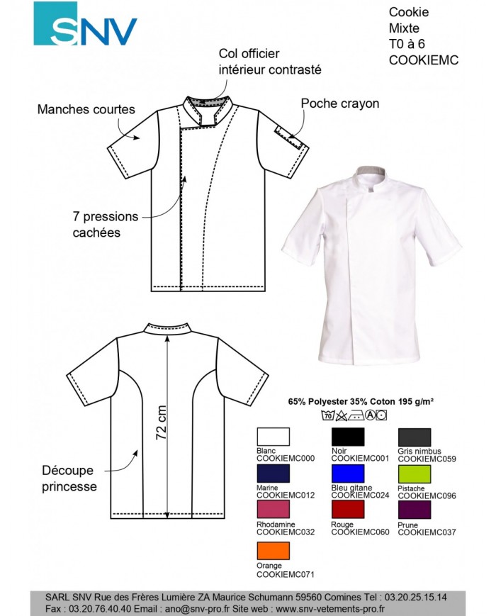 Veste de cuisine COOKIE